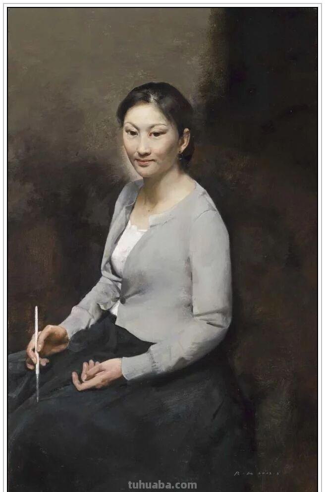 当代著名油画家郭润文五十六幅极富意蕴的写实人物绘画赏析