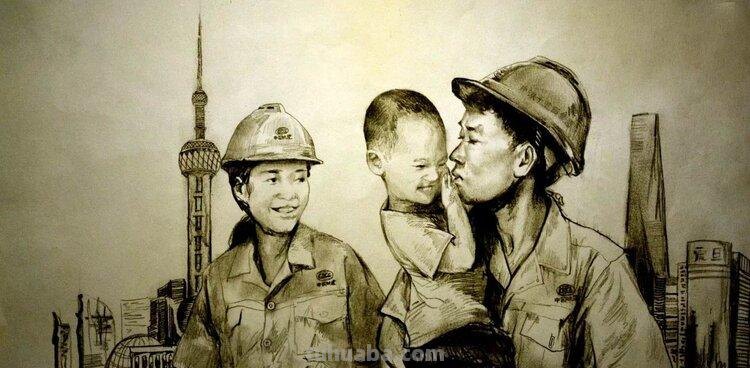 中铁十五局五公司尤昆速写作品选欣赏