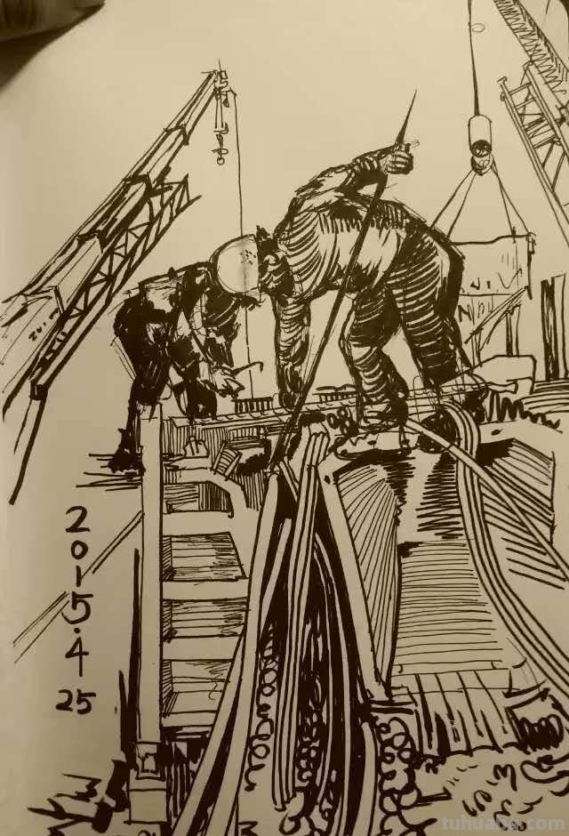 中铁十五局五公司尤昆速写作品选欣赏