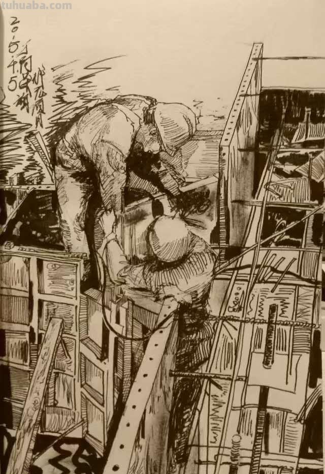 中铁十五局五公司尤昆速写作品选欣赏