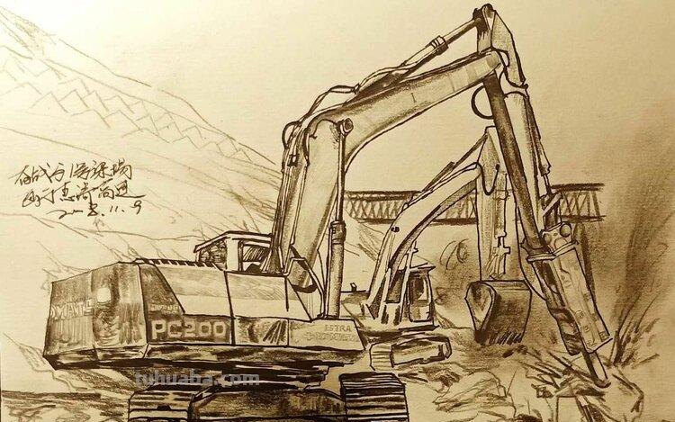 中铁十五局五公司尤昆速写作品选欣赏