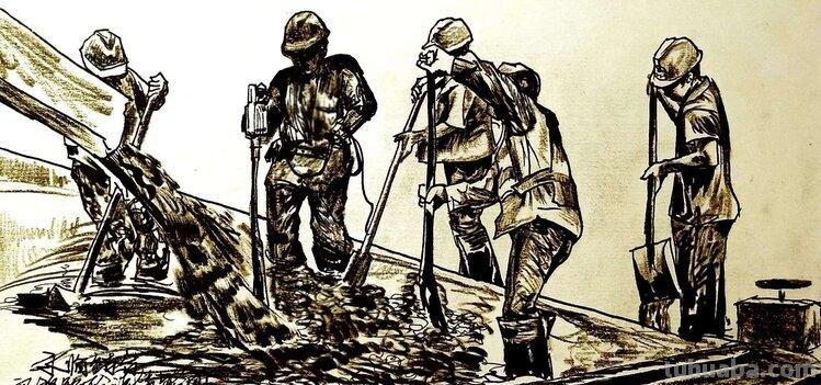 中铁十五局五公司尤昆速写作品选欣赏