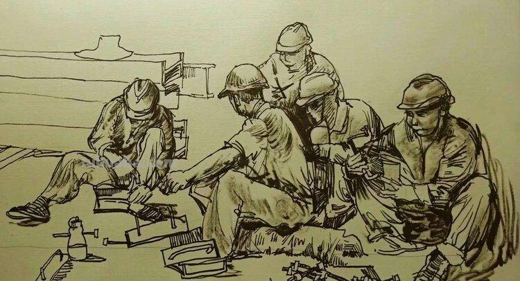 中铁十五局五公司尤昆速写作品选欣赏