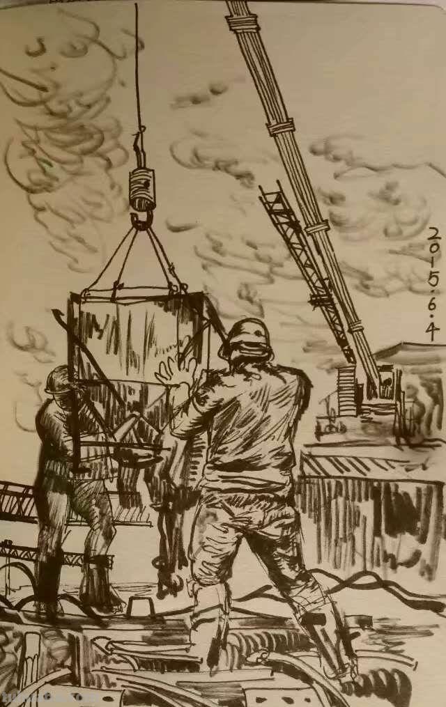 中铁十五局五公司尤昆速写作品选欣赏