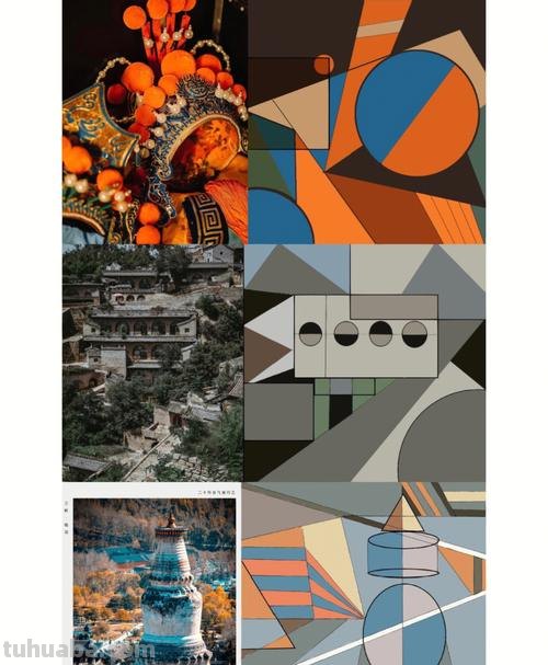 色彩提炼及色彩提炼重构作业图片 