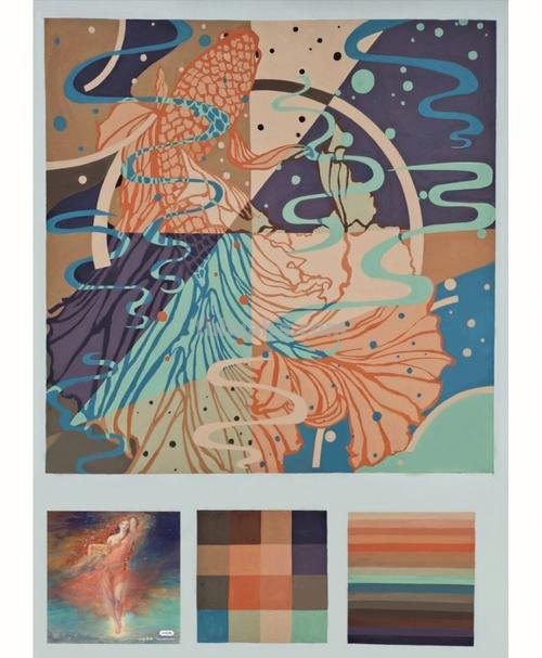 色彩提炼及色彩提炼重构作业图片 