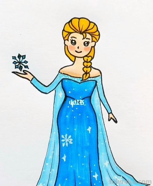 爱莎怎么画简笔画 艾莎公主儿童画?