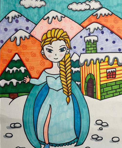 爱莎怎么画简笔画 艾莎公主儿童画？