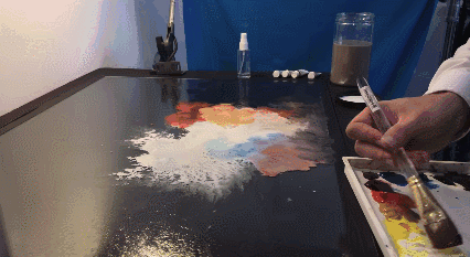 飞溅的色彩及飞溅的颜料：如何用颜料表达出飞溅的动态感 