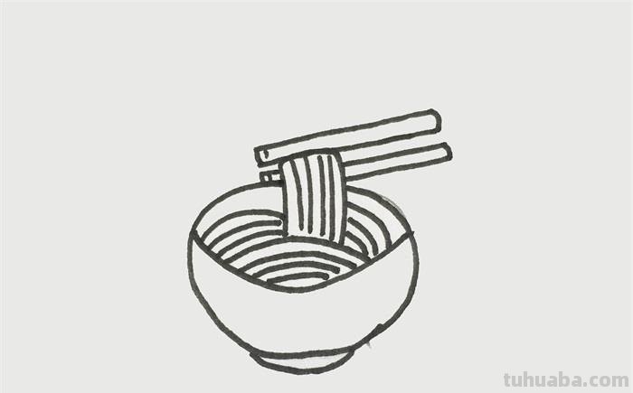 面条的简笔画怎么画 面条的笔画?