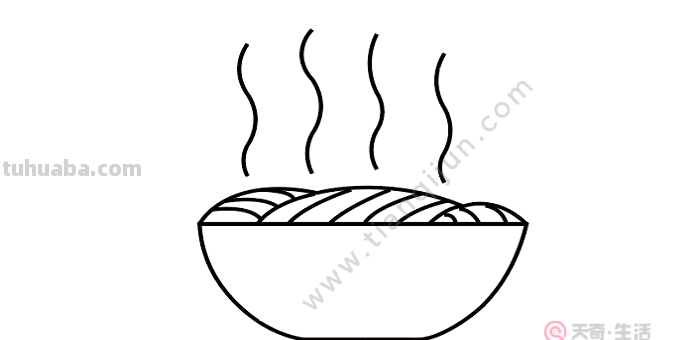 面条的简笔画怎么画 面条的笔画?