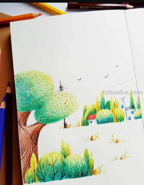 欣赏景色彩铅画及景色彩铅画图片大全，让心灵放飞自由 