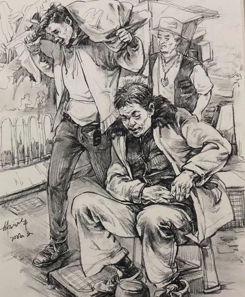 干活的速写 画一画劳动的场景?