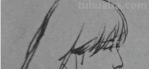 速写头女生 速写头发万能公式？