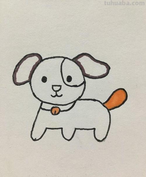 「简笔画」两只可爱的小狗