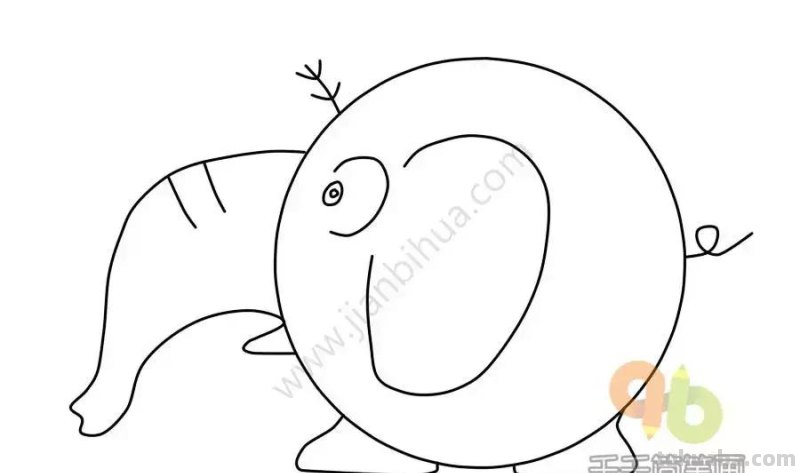 儿童益智简笔画，以圆形变化而来的10种动物简笔画！
