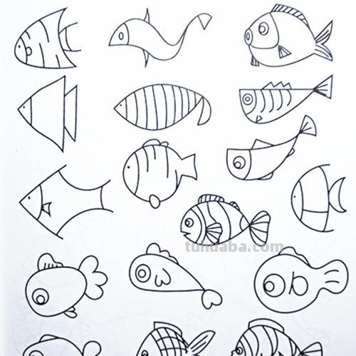 土豆姑娘的日记017-儿童简笔画之海底动物（含海龟珊瑚海马等）