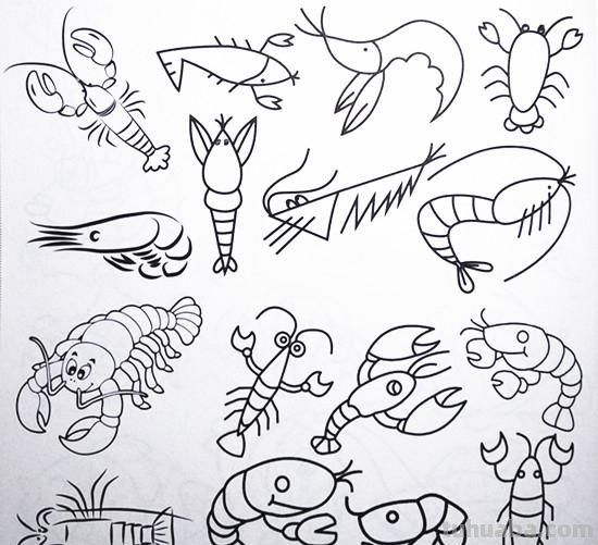 土豆姑娘的日记017-儿童简笔画之海底动物（含海龟珊瑚海马等）