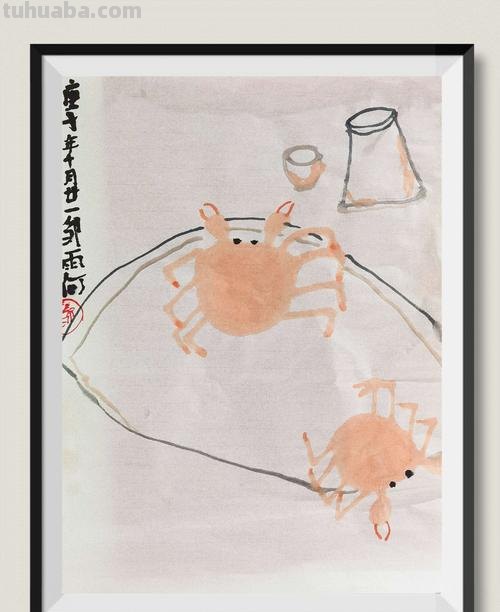 秋来画蟹墨趣多