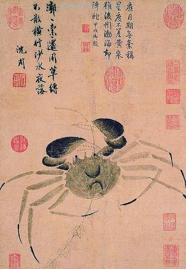 秋来画蟹墨趣多