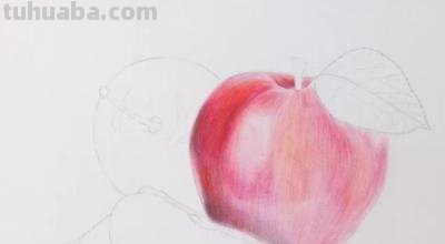 怎么用彩铅画苹果 彩铅手绘入门自学？