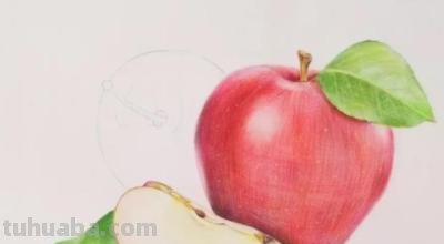 怎么用彩铅画苹果 彩铅手绘入门自学？