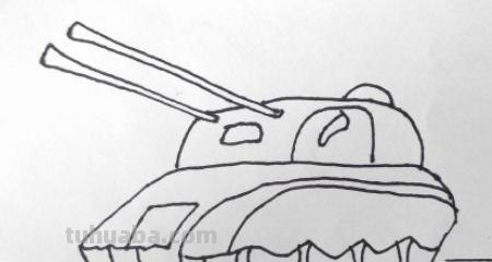 战车战车怎么画简笔画 装甲车简笔画的画法？