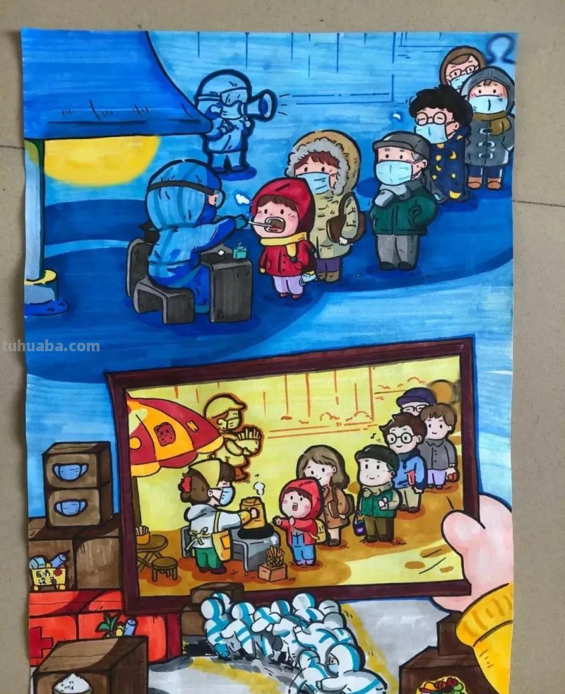 共克时艰 同心抗疫—最新主题手抄报+主题儿童画经典分享收藏