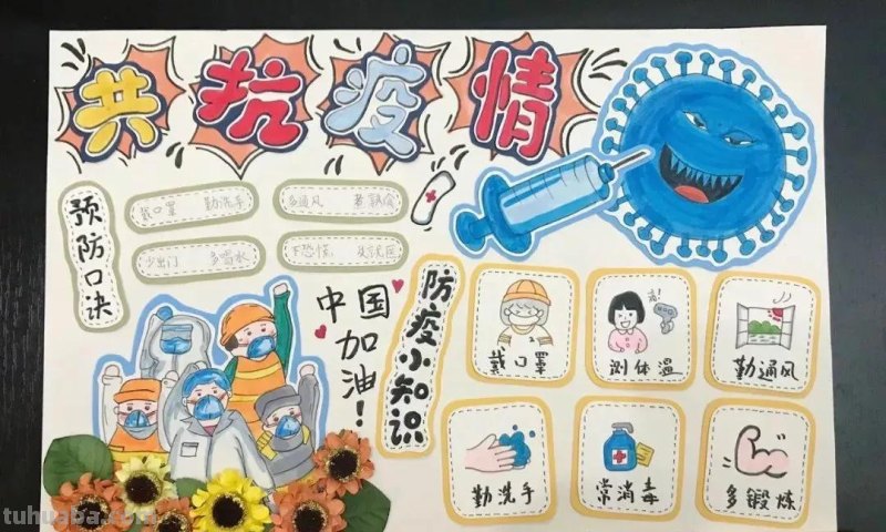 共克时艰 同心抗疫—最新主题手抄报+主题儿童画经典分享收藏