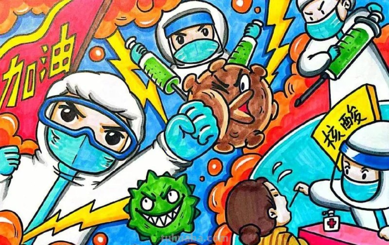 共克时艰 同心抗疫—最新主题手抄报+主题儿童画经典分享收藏