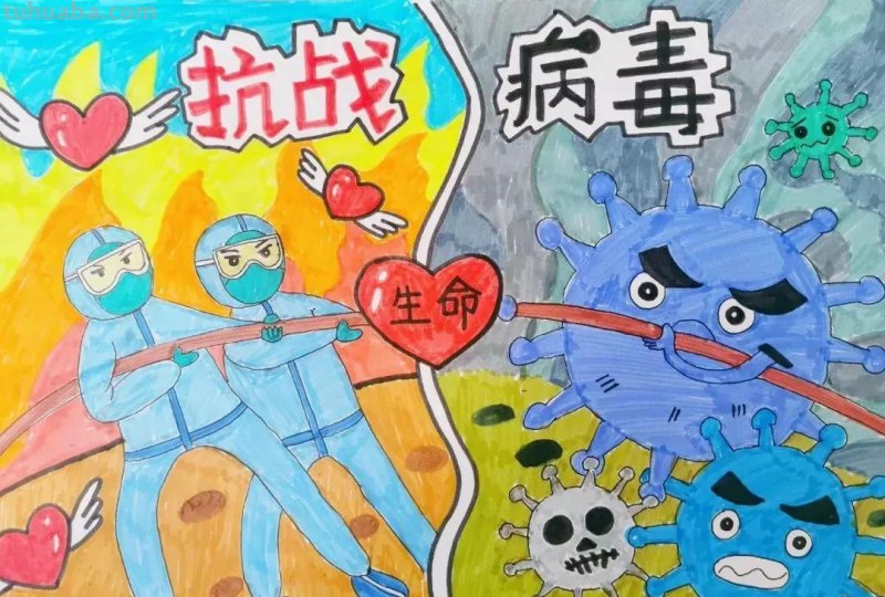 共克时艰 同心抗疫—最新主题手抄报+主题儿童画经典分享收藏