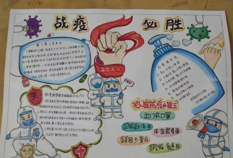 共克时艰 同心抗疫—最新主题手抄报+主题儿童画经典分享收藏