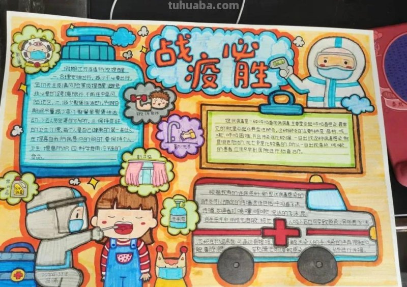 共克时艰 同心抗疫—最新主题手抄报+主题儿童画经典分享收藏