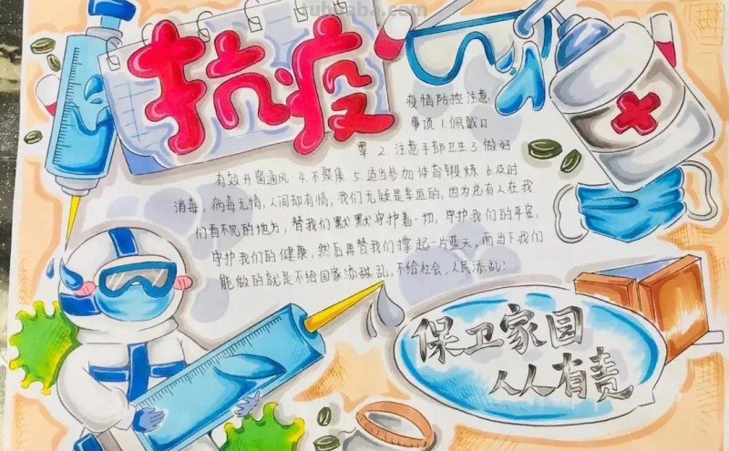 共克时艰 同心抗疫—最新主题手抄报+主题儿童画经典分享收藏