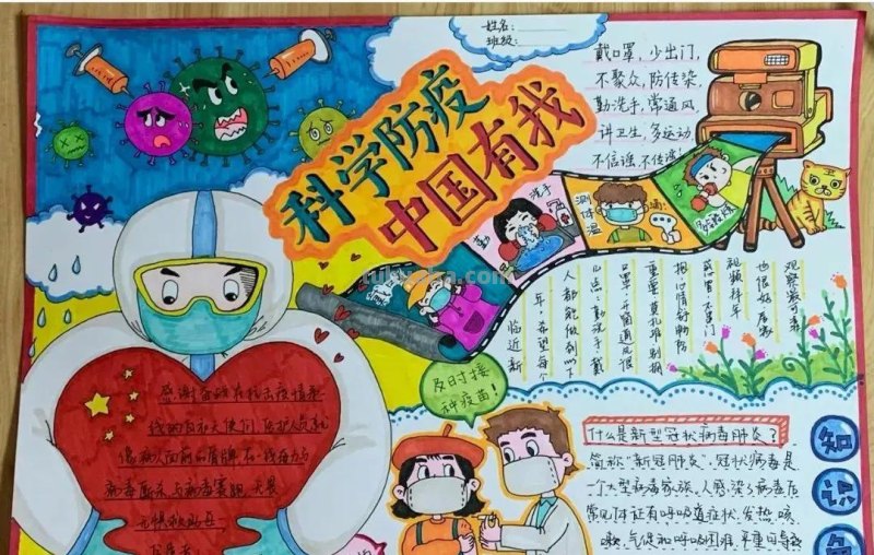 共克时艰 同心抗疫—最新主题手抄报+主题儿童画经典分享收藏