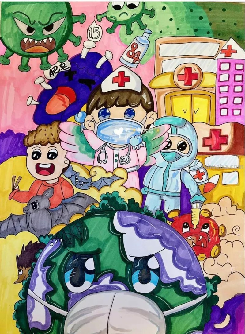 共克时艰 同心抗疫—最新主题手抄报+主题儿童画经典分享收藏