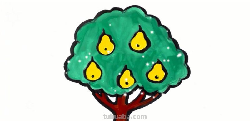 梨的简笔画怎么画 三年级梨树简单又漂亮的画?
