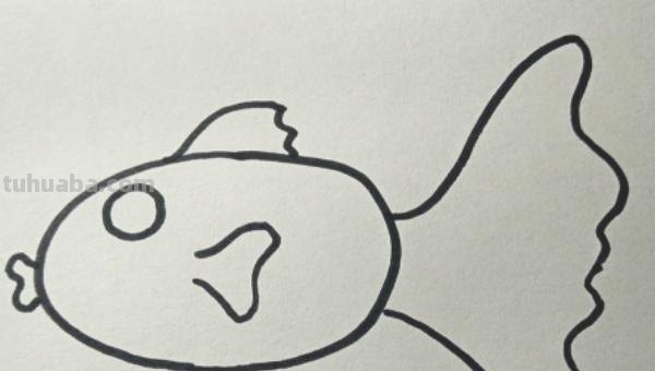 小鱼的简笔画怎么画 儿童简笔画：可爱小金鱼的画法？