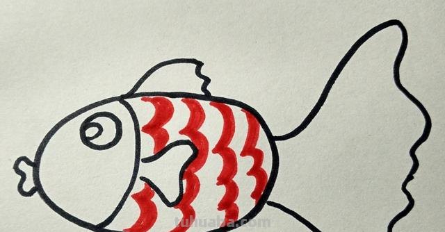 小鱼的简笔画怎么画 儿童简笔画：可爱小金鱼的画法？