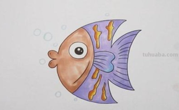 小鱼的简笔画怎么画 儿童简笔画：可爱小金鱼的画法？