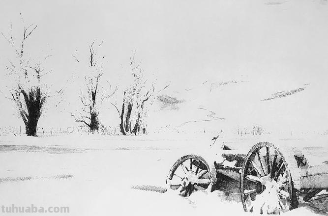 雪景场景速写 铅笔画雪景方法？