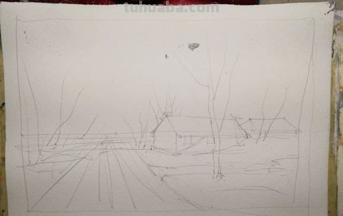 雪景场景速写 铅笔画雪景方法？