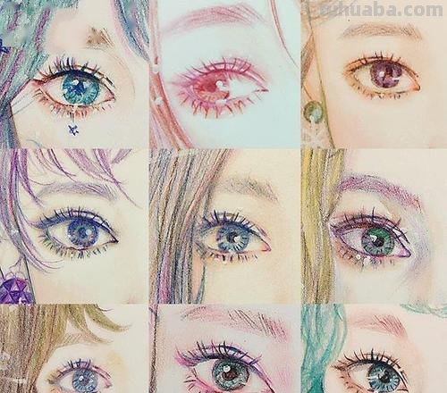 彩铅怎么画动漫眼睛 动漫人物混色眼睛教程？