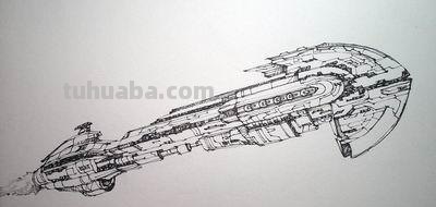 海上军舰怎么画彩铅 如何画星际战舰？