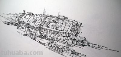 海上军舰怎么画彩铅 如何画星际战舰？