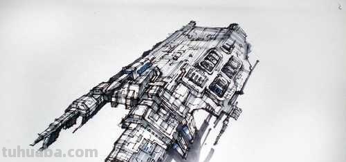 海上军舰怎么画彩铅 如何画星际战舰？