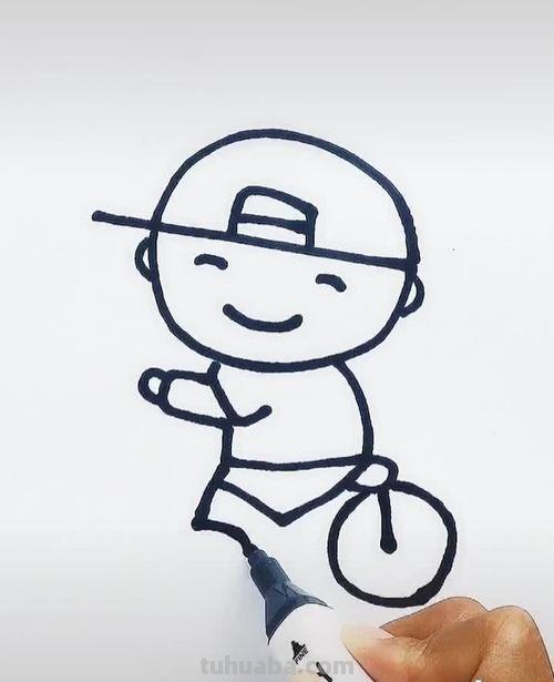 小人的简笔画怎么画 骑单车小人的简笔画方法？