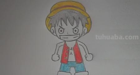 路飞的简笔画怎么画 海贼王人物绘画？