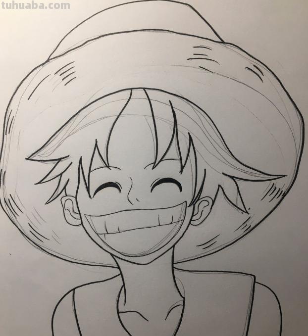 路飞的简笔画怎么画 海贼王人物绘画？