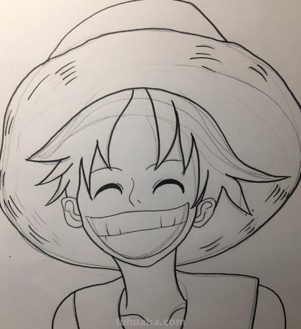 路飞的简笔画怎么画 海贼王人物绘画？